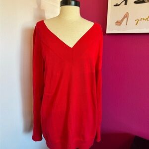 CABI Red V-Neck Sweater
